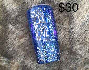 20oz glitter tumbler