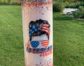 30oz skinny glitter tumbler