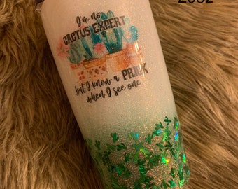 20 Oz glitter tumbler