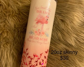 20oz glitter tumbler