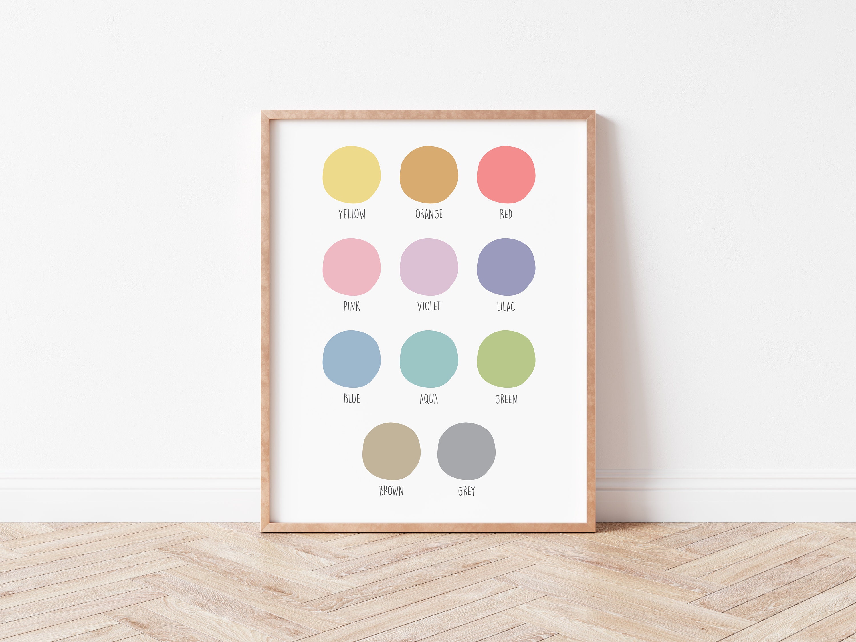 Pastel Colours Poster Colours Print Printable Wall Art Kids Etsy UK