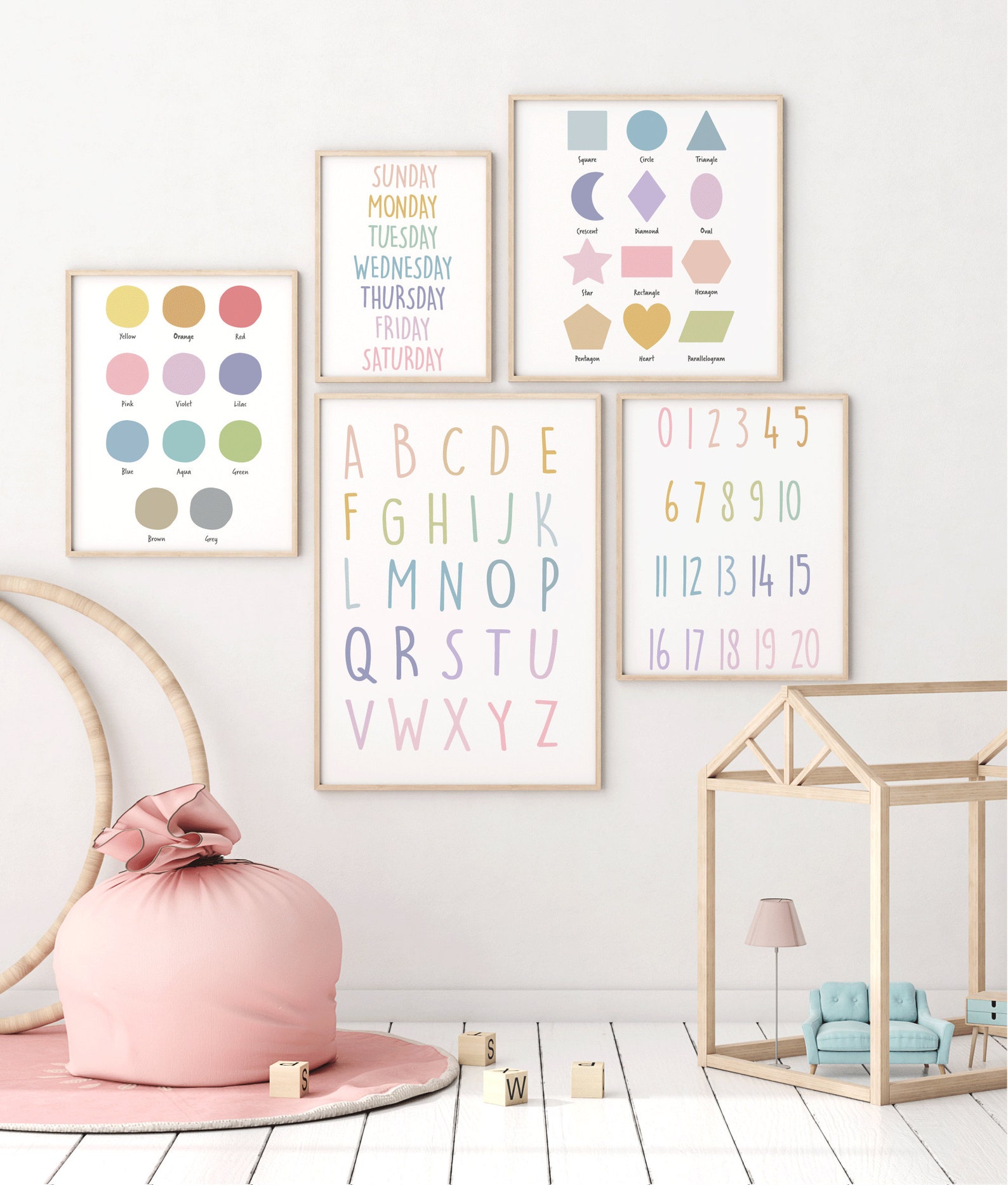 Set 8 Educational Printables Montessori Classroom Decor - Etsy
