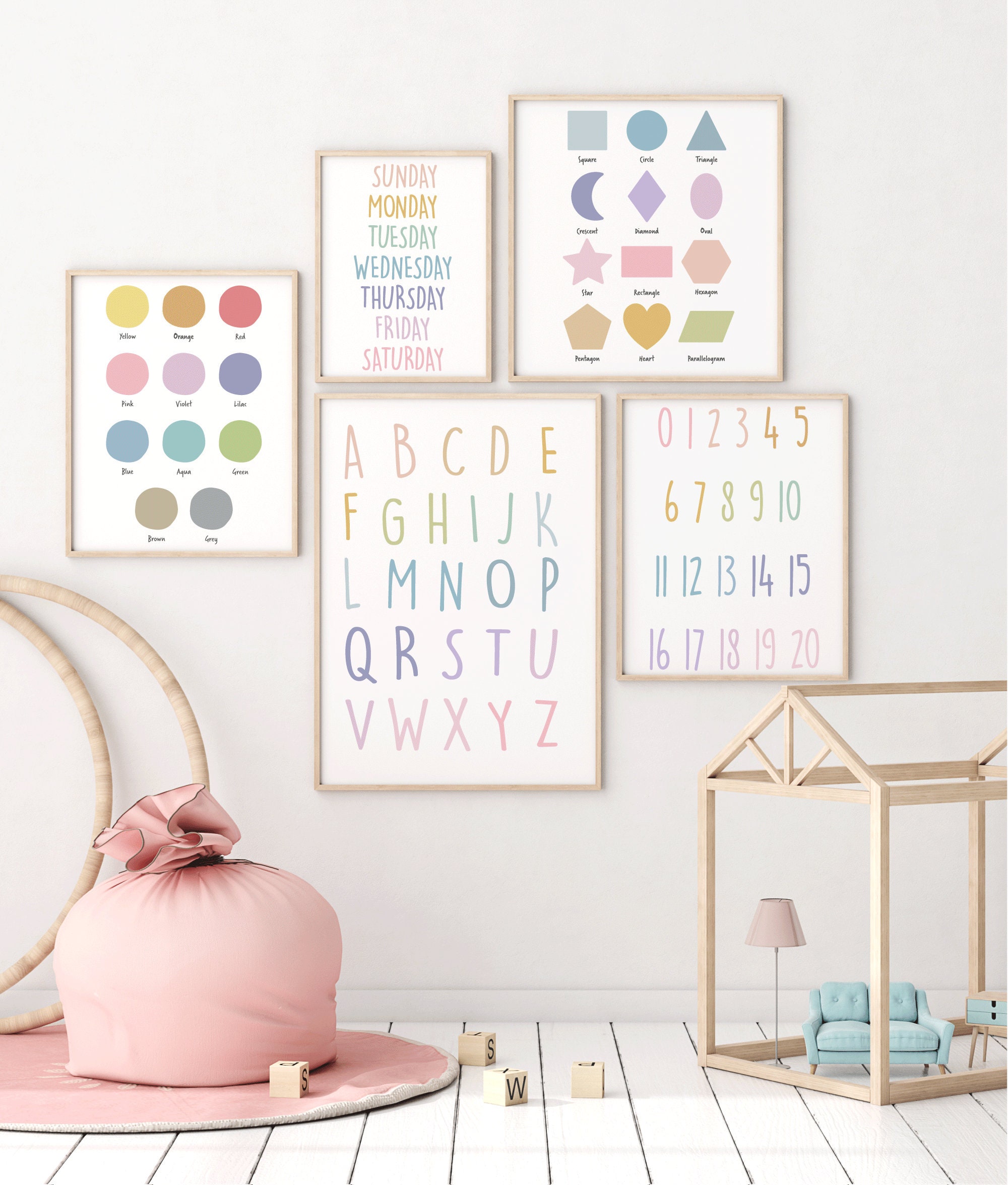 Set 8 Educational Printables Montessori Classroom Decor | Etsy