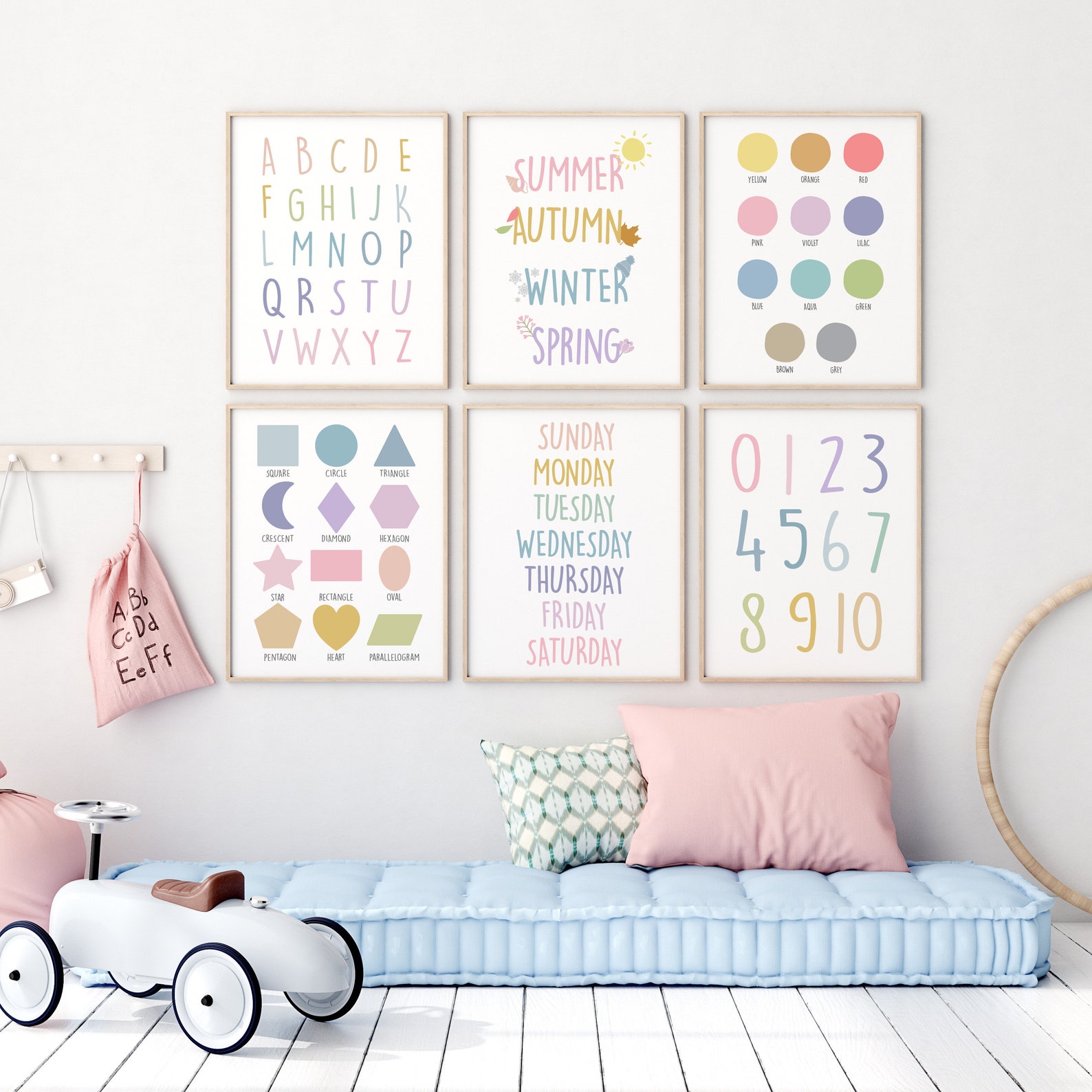 Set 8 Educational Printables, Montessori Classroom Decor, Educational ...