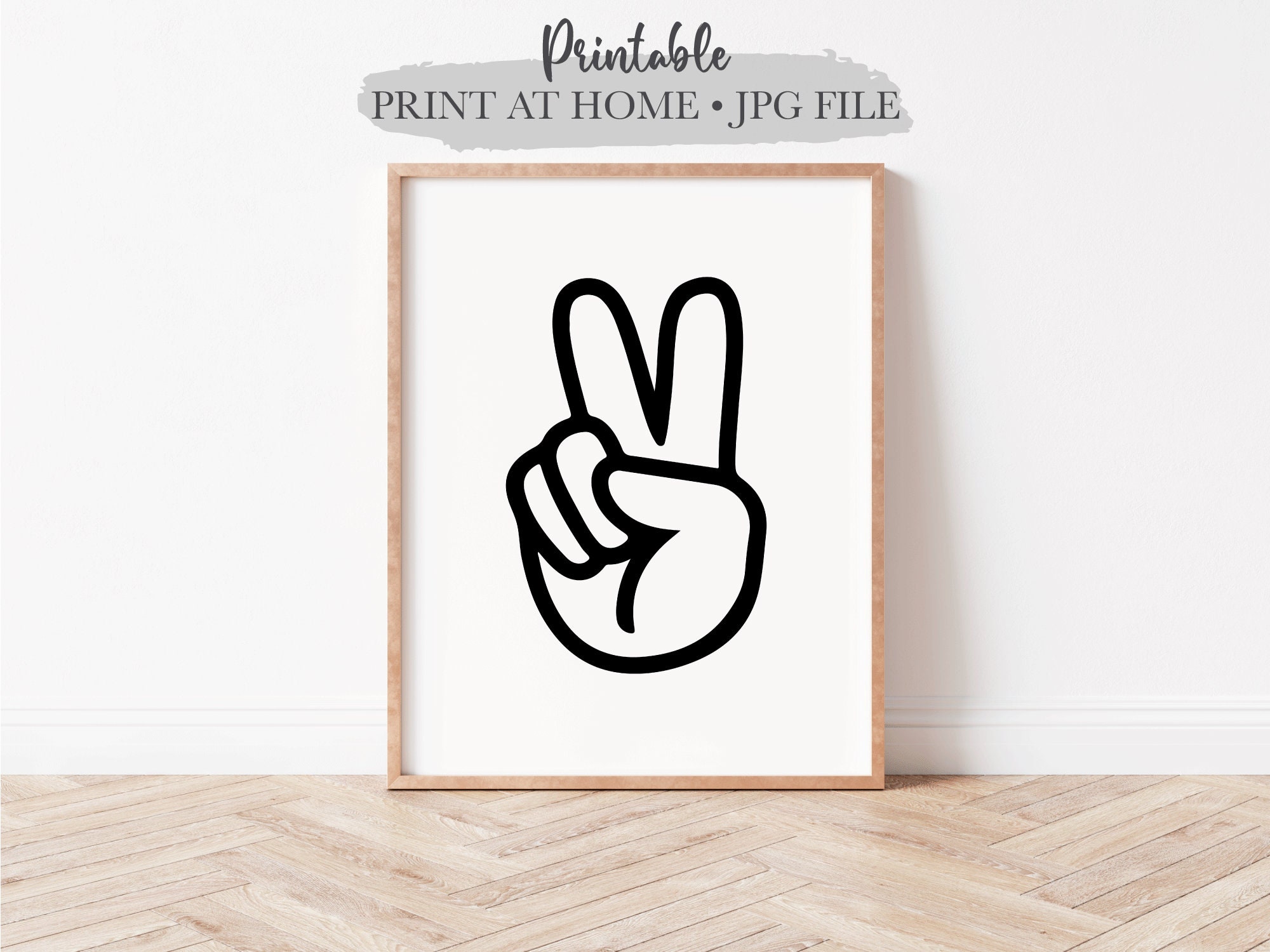 Poster Etsy Sign Peace -