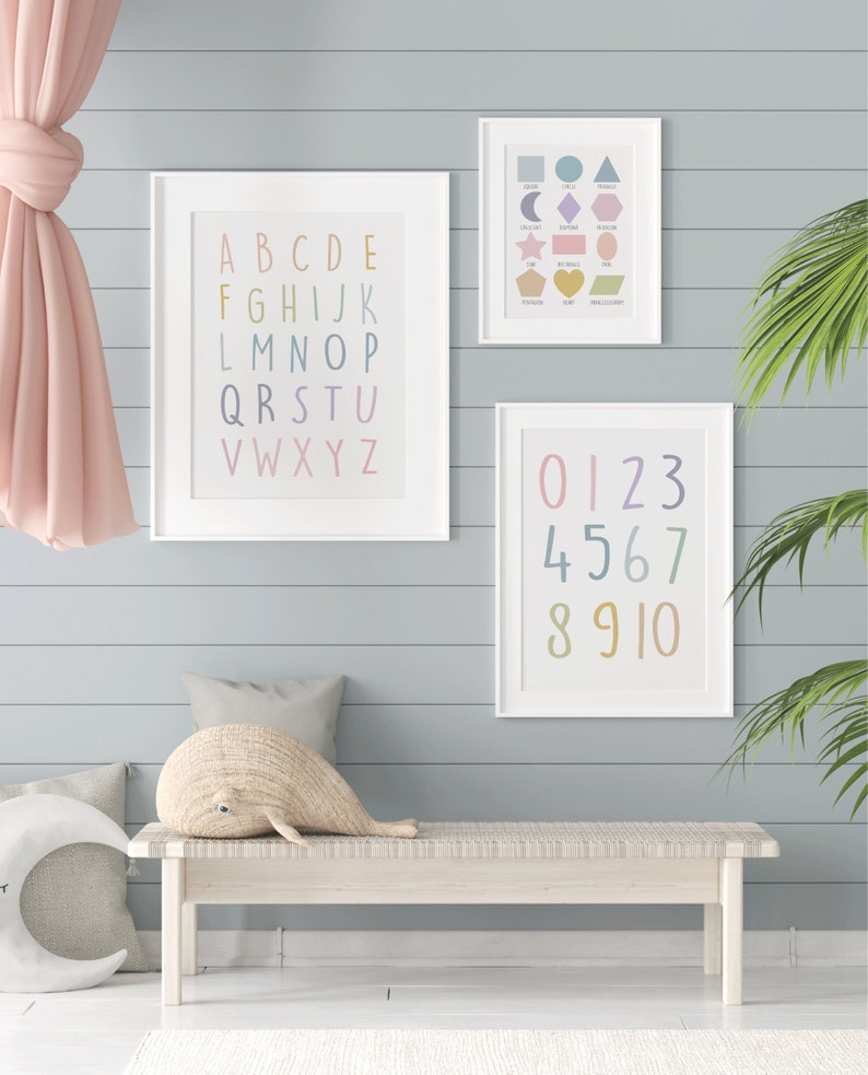 Playroom decor Educational prints Playroom wall art 3 | Etsy
