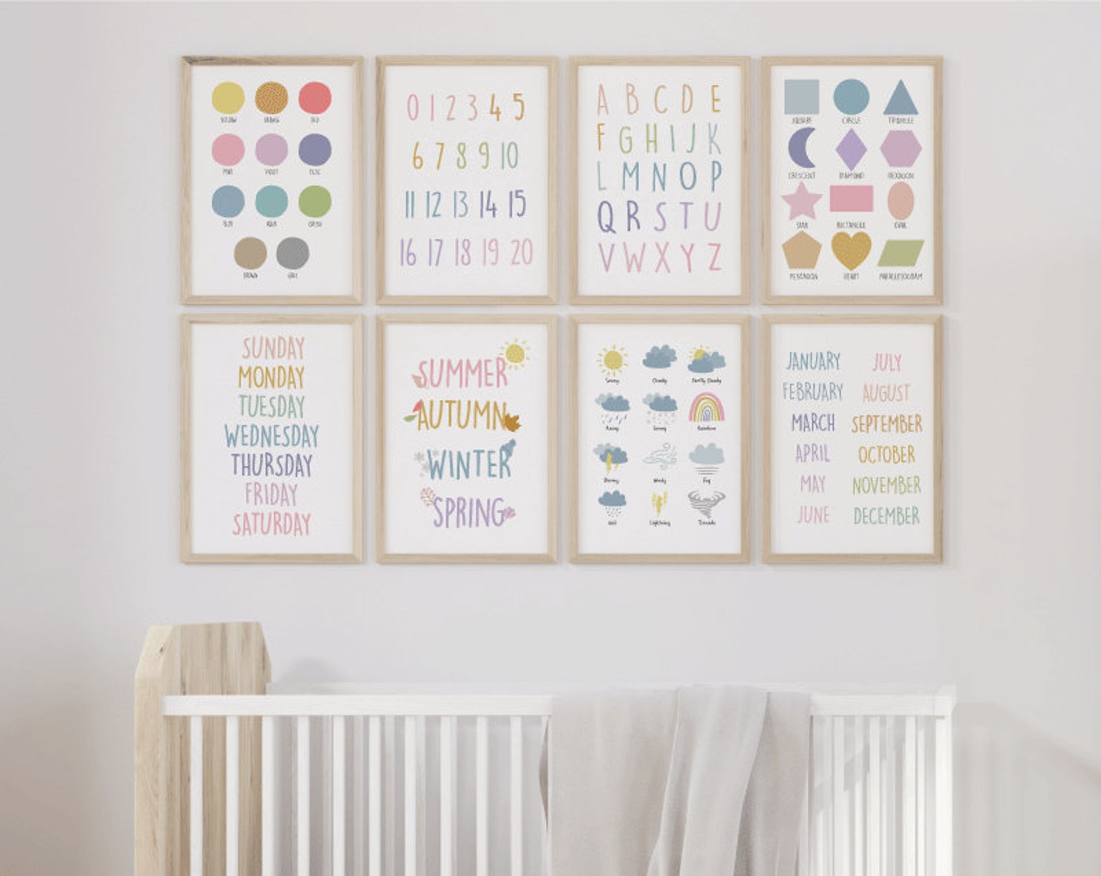 Set 8 Educational Printables Montessori Classroom Decor | Etsy