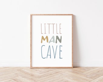 Little Man Cave Print, Brothers Printable, Brother Wall Art, Boys Room Decor, Boys Art, Instant Download, Brother Gift, Nursery Art