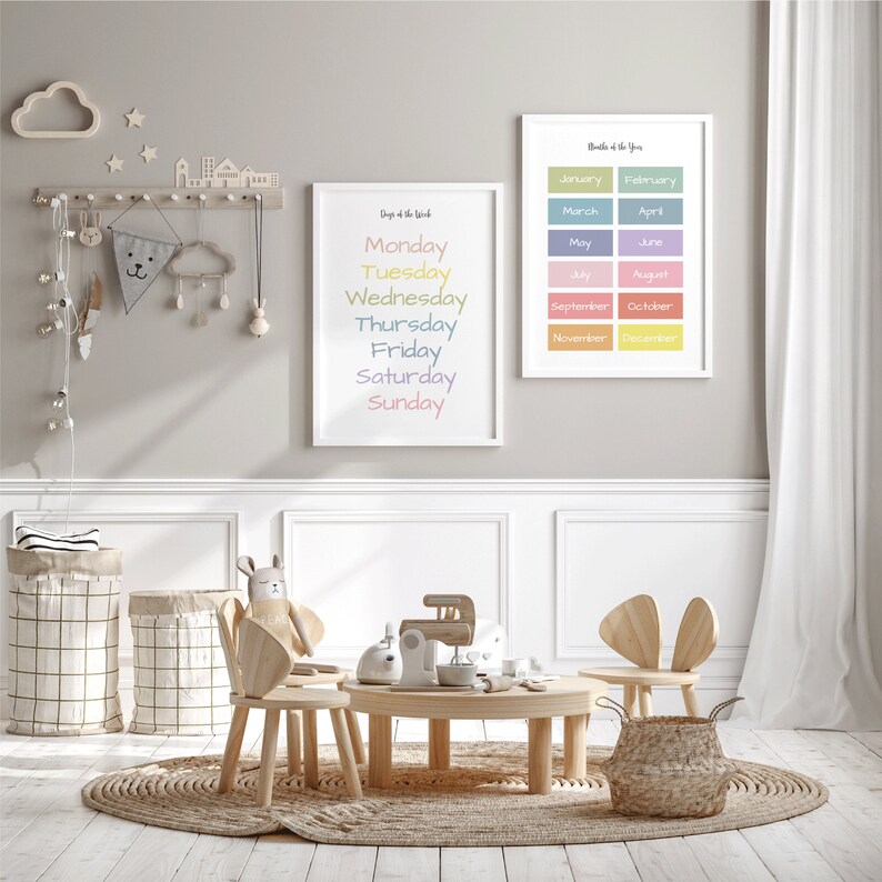 Educational Printables Classroom Posters Playroom Decor Etsy