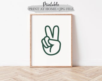 Playroom Print, Peace Sign Print, Boys Wall Art, Printable Wall Art, Poster Print, Kids Room Print, Playroom Decor, Boys Room Print