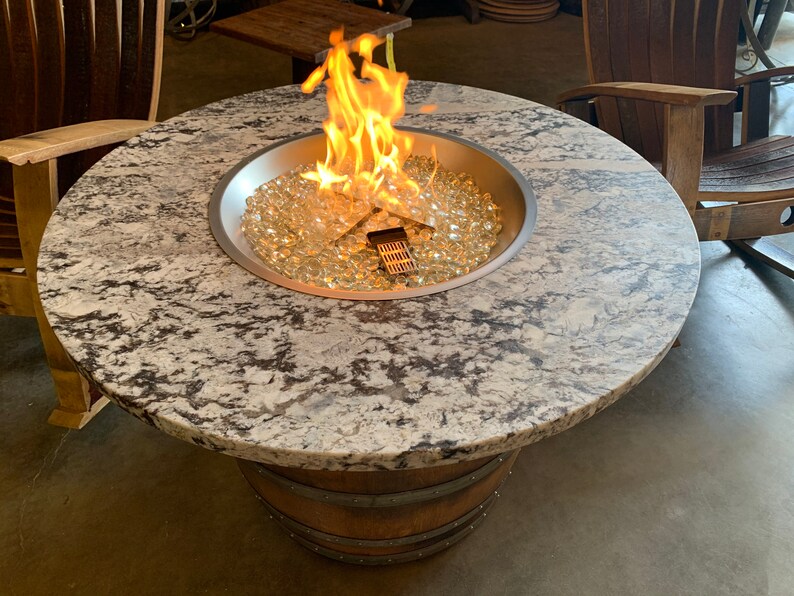 Wine Barrel Fire Table Etsy