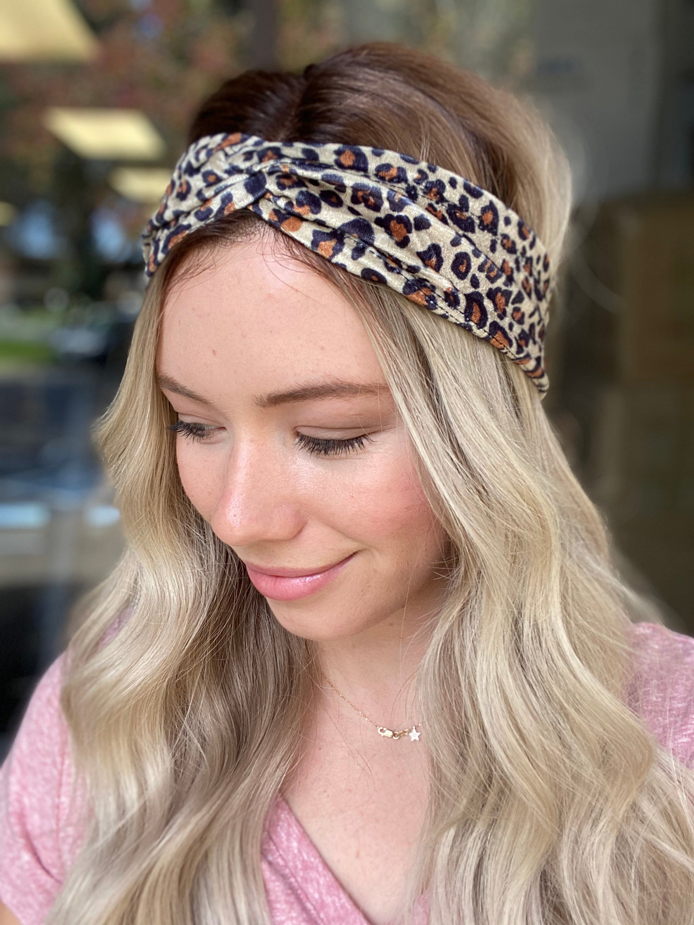 slip Silk Leopard Print Knot Headband Leopard Knot Headband | escentials.com main image 4