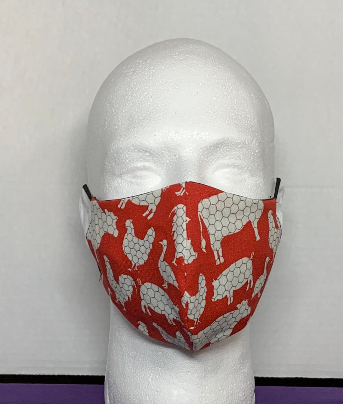 Wire Farm Animals Face Mask USA Hand Made Fabric Face Mask Etsy