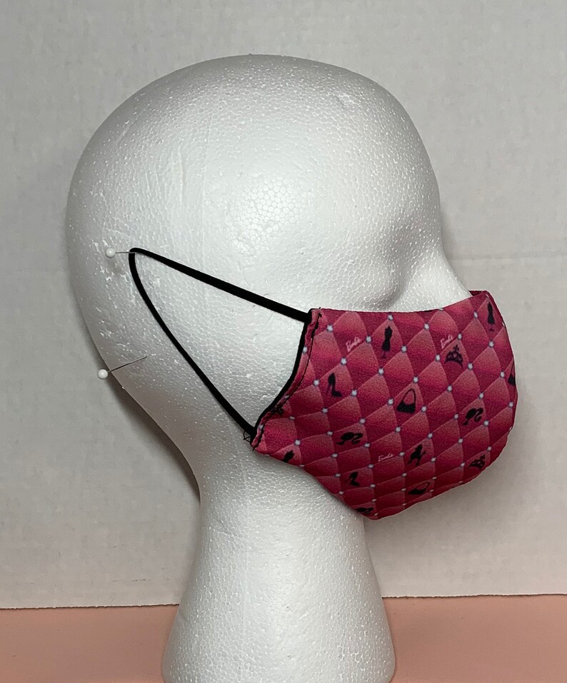 Barbie Quilted Face Mask USA Hand Made Fabric Face Mask Adult Etsy