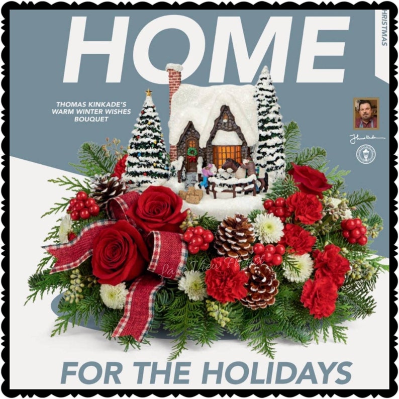 Teleflora Thomas Kinkade 2021 Warm Winter Wishes Etsy