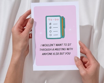 Coworker Greeting Card, Meeting Card, Funny coworker card, funny work card, digital greeting card, printable card