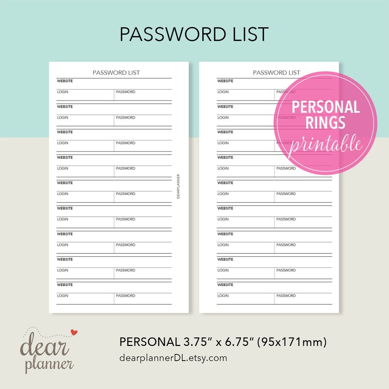 Printable Pword Listing Increase - Pword Keeper - Login Tracker - Individual measurement planner include - P28 picture relating to Password List Printable identified as Printable Pword Listing Incorporate - Pword Keeper - Login Tracker - Individual dimensions planner incorporate - P28