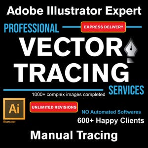 Konvertera bild till vektor | Anpassad SVG, AI, EPS | Logotypomritning för Cricut, tryck och webb, raster till vektor, logotyp till vektor, skapande av AI-filer