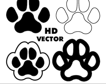 Huella de pata de perro SVG, Huella de perro SVG, Perro SVG, Huella SVG, Huella de animal SVG, Animal SVG, Archivo de corte de huella de pata de perro, Archivo de corte de huella de pata, Huella de animal SVG