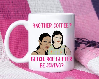 Euphoria Maddy Bitch you better be joking mug funny cute pink gift mug cup