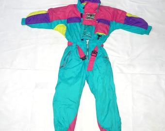 Hi-Tech Riri Vintage Skisuit, Made in Italy, Size 128, Multicoloured