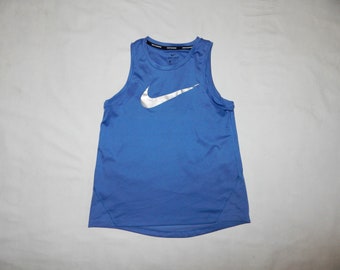Nike Vintage 1990s Running/Training Sport Vest, Size XS, Blue Colour