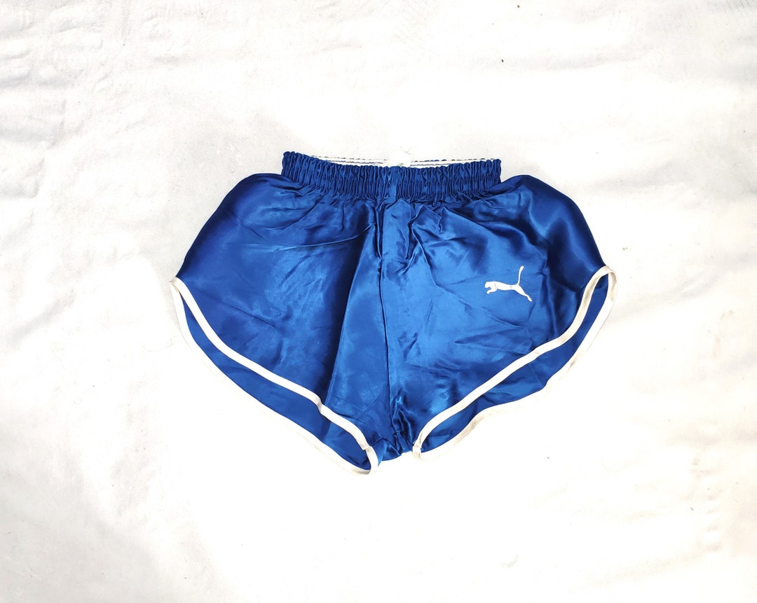 Puma Vintage 1970s Running Short Shorts Size XS Blue/white Etsy