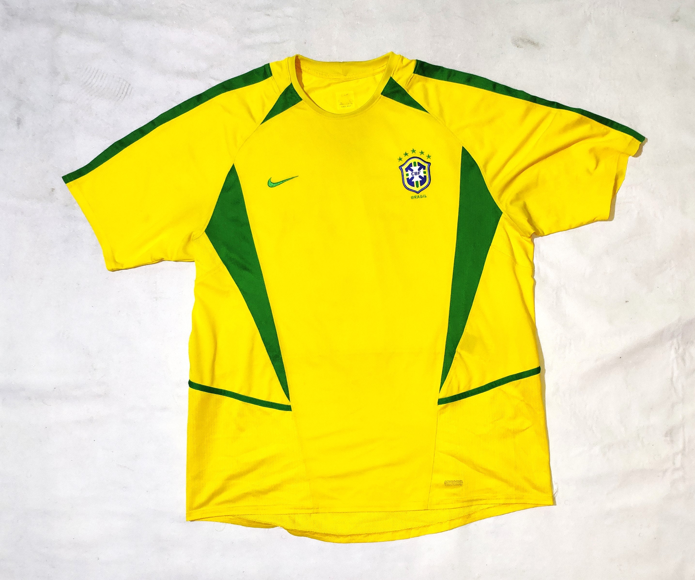 Nike Brazil National Team Official 2002 Football Soccer Jersey