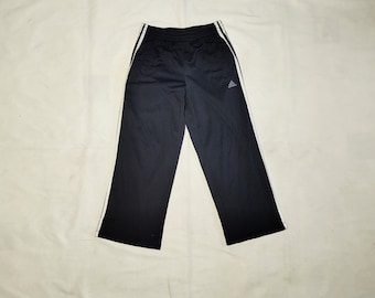 Vintage 90s Sweatpants by Adidas Trefoils, Size XS, Blue/White Colour