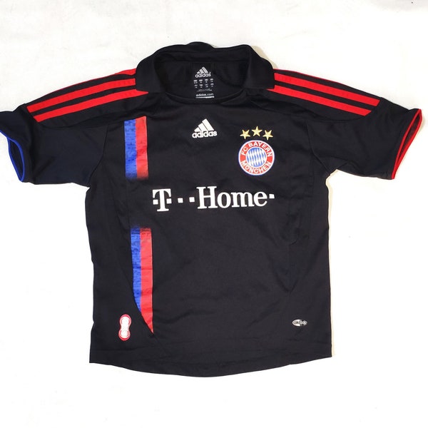 Bayern Munchen Munich Official Football Soccer Jersey, #7 Ribery, Size 8 Years, D 128, Black/Red/Blue Colour