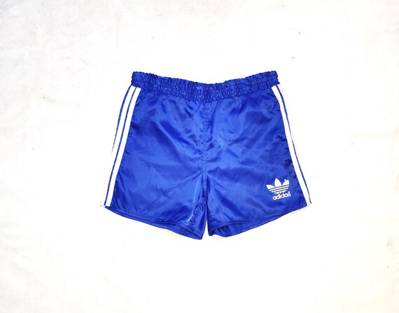 Adidas Trefoils Vintage 1990s Running Short Shorts Size UK 24 I 10 D 140 Blue white Etsy Australia