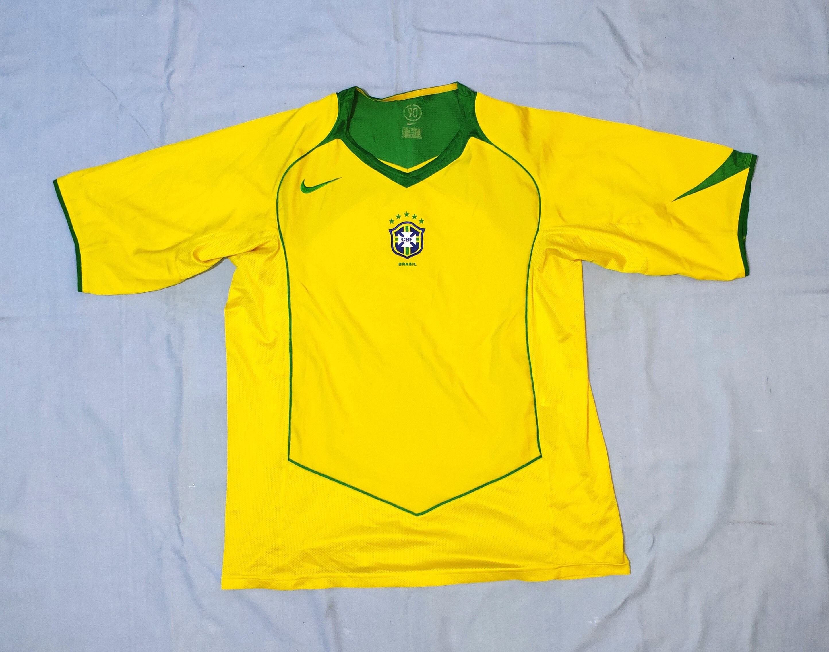 Nike Brazil Official Football Soccer Home Jersey, Size L, Yellow