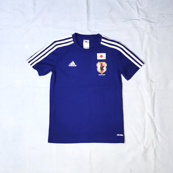 Offizielles Fußballtrikot der japanischen Nationalmannschaft von Trefoils, Größe 12–14 Jahre, J 150, Farbe Blau/Weiß