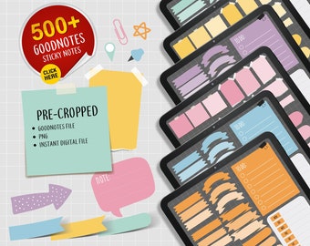 500+ Goodnotes Sticky Notes, Digital Icon Stickers, Digital Planner Stickers, Goodnotes Stickers, Notability Stickers, Pre-cropped sticker