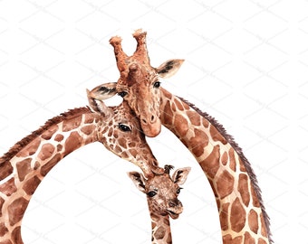 Download Mom And Baby Giraffe Etsy