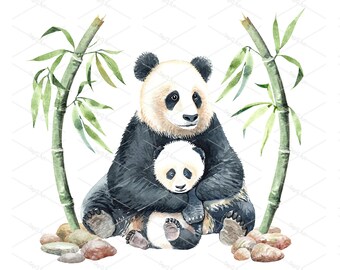 Mom And Baby Panda Etsy Mom And Baby Panda Etsy