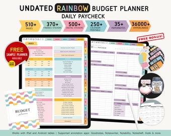 Digital Budget Planner, Paycheck Budget Planner, Daily Paycheck, Financial Planner, Budget Planner GoodNotes for iPad, Savings Tracker