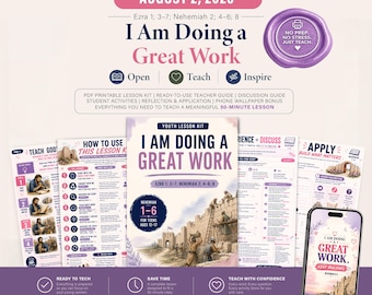 Come Follow Me 2026, LDS Young Women, Ready-to-Teach Lesson Kit, “I Am Doing a Great Work”, Ezra 1; 3–7; Nehemiah 2; 4–6; 8, Lesson Kit