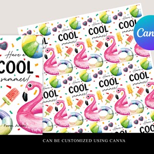 Last Day of School Tag Editable Have A Cool Summer School Tags Gift Tag ...