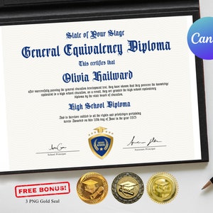 High School Diploma Template, Replacement Diploma, Printable Home School Diploma, DIY Diploma Template, Customizable Certificate Template