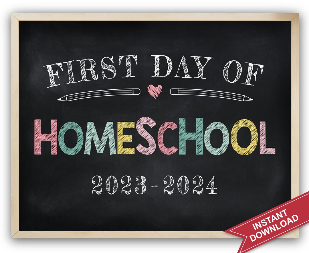 First Day of Homeschool Printable Homeschool Back to School - Etsy