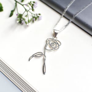 CLEARANCE SALE: BTS Love Yourself Her L Flower Necklace in Silver