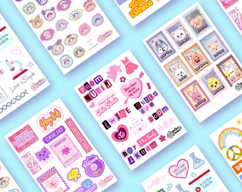 Kpop Sticker Sheets Part 1 | NCT Dream Twice Stray Kids | K-Pop Planner Journal Bujo Deco