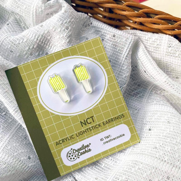 NCT Tiny Lightstick Acrylic Earring | K-pop 127 Dream | Creative Cookie