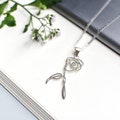 Made to order:  BTS Love Yourself Her L Flower Necklace in Silver product logo