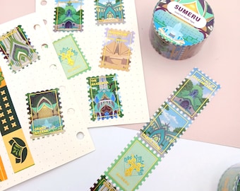 Genshin Impact Sumeru Stamp Gold Foil Washi Tape | Journal Deco Bujo Planner | Creative Cookie