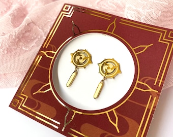 Genshin Impact Scaramouche 18k Gold Plated Earrings | Creative Cookie