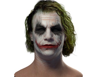 Transistor Tigge Baglæns Silicone Mask Heath Ledger Joker Halloween Mask - Etsy