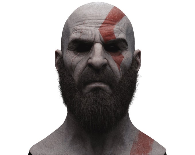 Silicone Mask | Kratos God of War Halloween Mask
