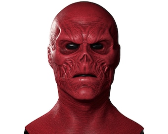 Silicone Mask | Red Skull Halloween Mask